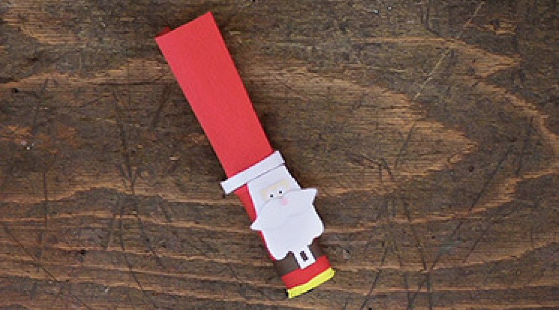 Basteln Riesenrollen Weihnachtsmann 11