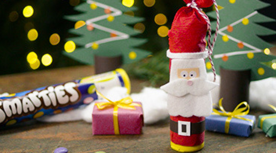 Basteln Riesenrollen Weihnachtsmann 14